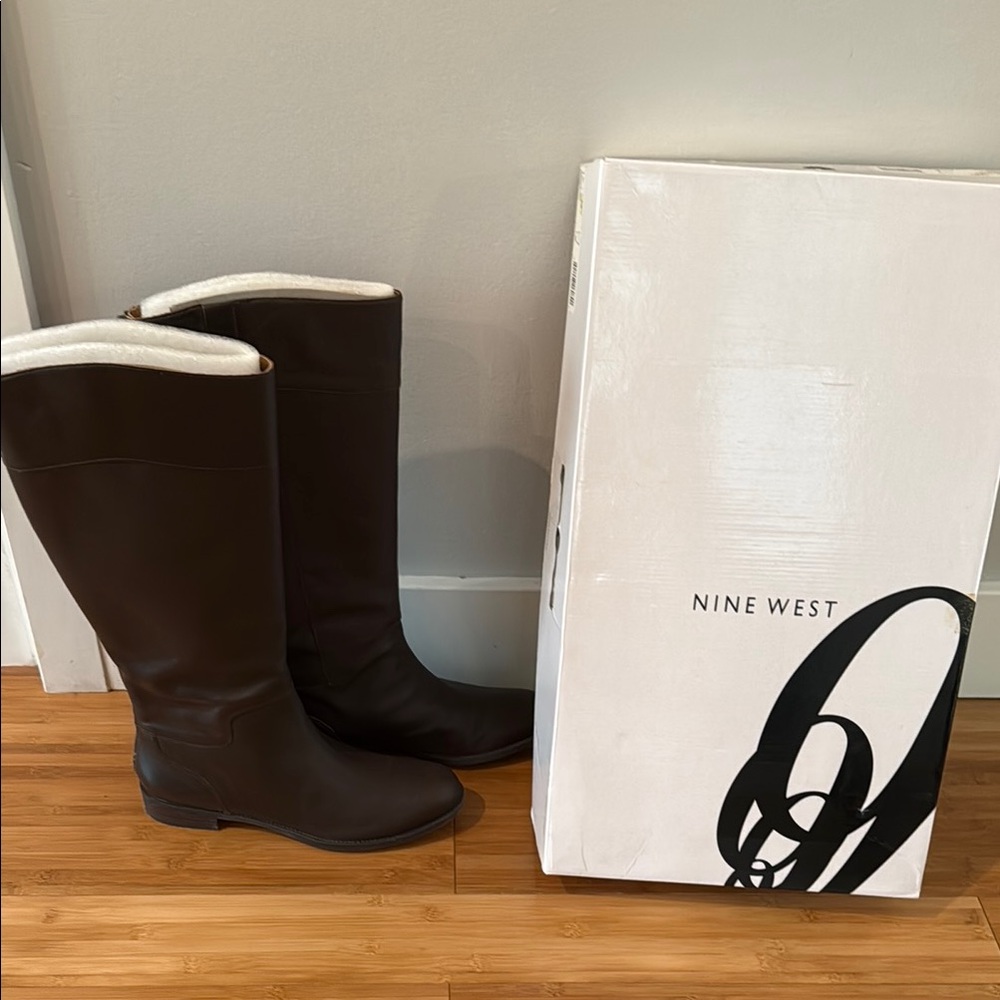 Nine West Brown Over the Knee Boots Classic Style